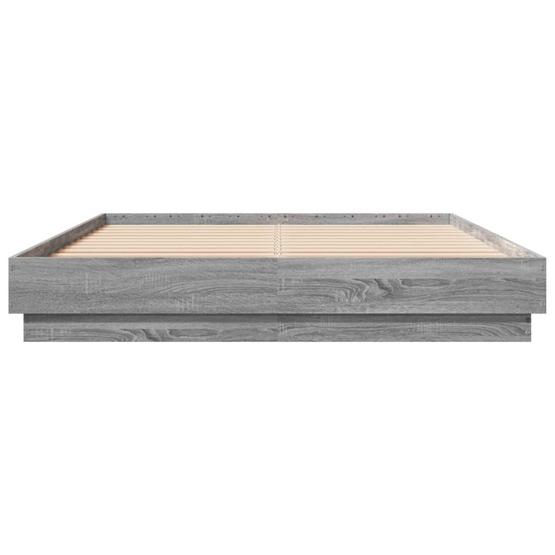 Vidaxl Bed Frame Engineered Wood, 120 x 200cm, Grey Sonoma
