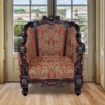 Wooden Lion Throne Chair