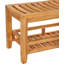 Banc de douche en bois de teck de qualité A avec tablette Hammond