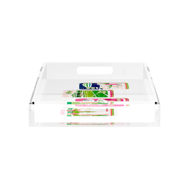 Mahjong Acrylic Decorative Tray, 17"W x 10.5"D x 2"H