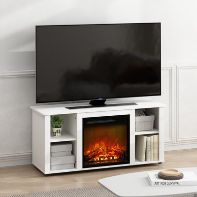 Callalily TV Stand for TVs with Electric Fireplace Included by Wade Logan