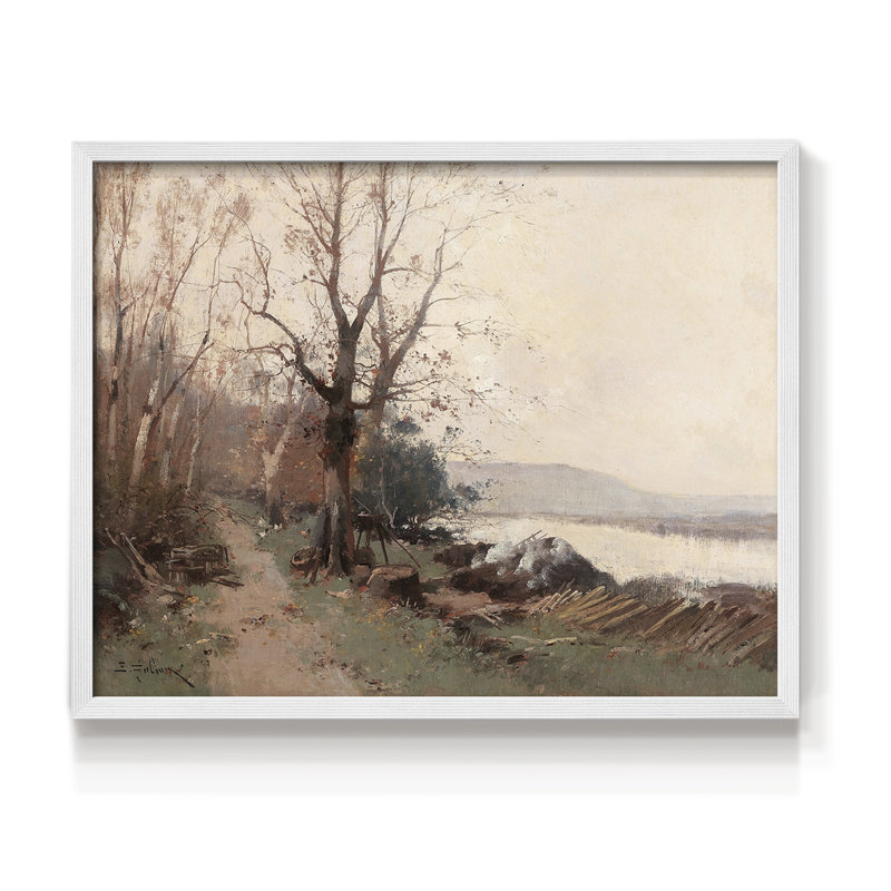 Paysages rétro-CCVVII - reproduction encadrée, H 16 po x l 20 po, Blanc
