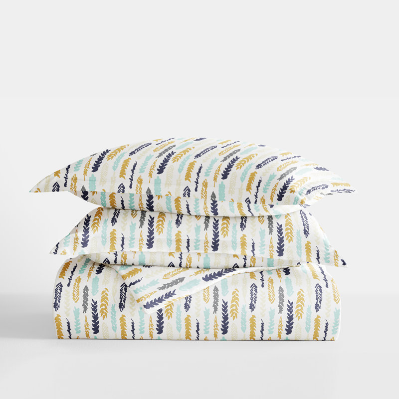 Becky Cameron Home Feathers Pattern Duvet Cover Set