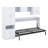 Murphy Bed With Open Shelves And Storage Drawers,Built-In Wardrobe And Table