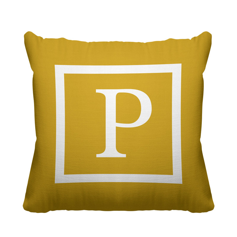 Coussin intérieur / extérieur Square_Monogram, L 19 po x H 19 po, 19 po x l 19 po