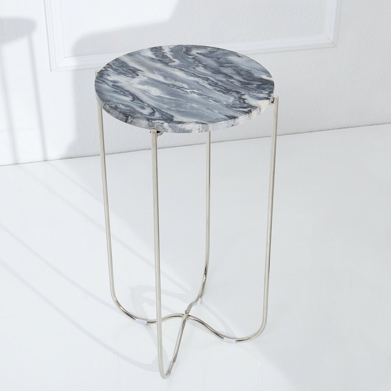 Dumas End Table, Grey, Grey Marble