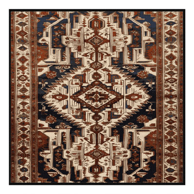 Machine Washable Persian Brown Area Rug