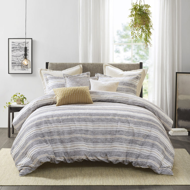 Ensemble de literie en coton de qualité supérieure, édredon surdimensionné avec texture, idéal pour la maison