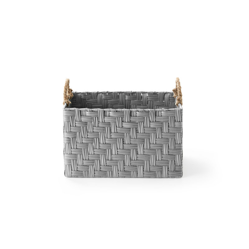 Panier à linge en osier Nautica, H 12 po x l 21,25 po x P 16,75 po, Gris