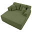Canapé-lit 58 po en velours côtelé 58 po avec accoudoirs et 4 coussins, sans assemblage pour le salon, vert-1948167228