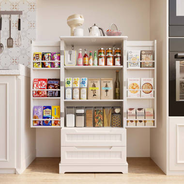 Hastings Home Traditional Brown Wood Bamboo Pantry in the Dining & Kitchen  Storage department at