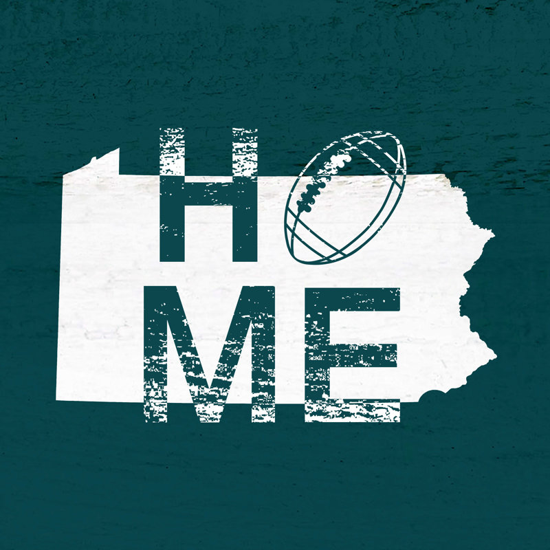 Home Football Eagles, H 36 po x l 36 po