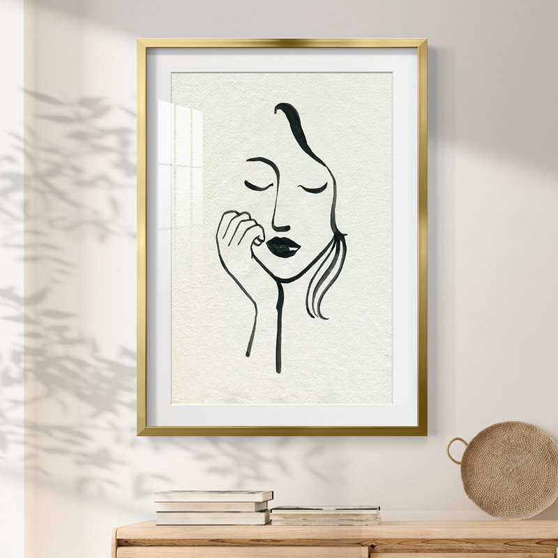 Day Dreamer I - Impression encadrée, H 28,5 po x l 20,5 po, Doré