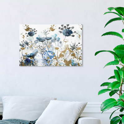 « blue jardin gold », impression