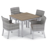 Travira and Argento 5 Piece Dining Set with Cushions