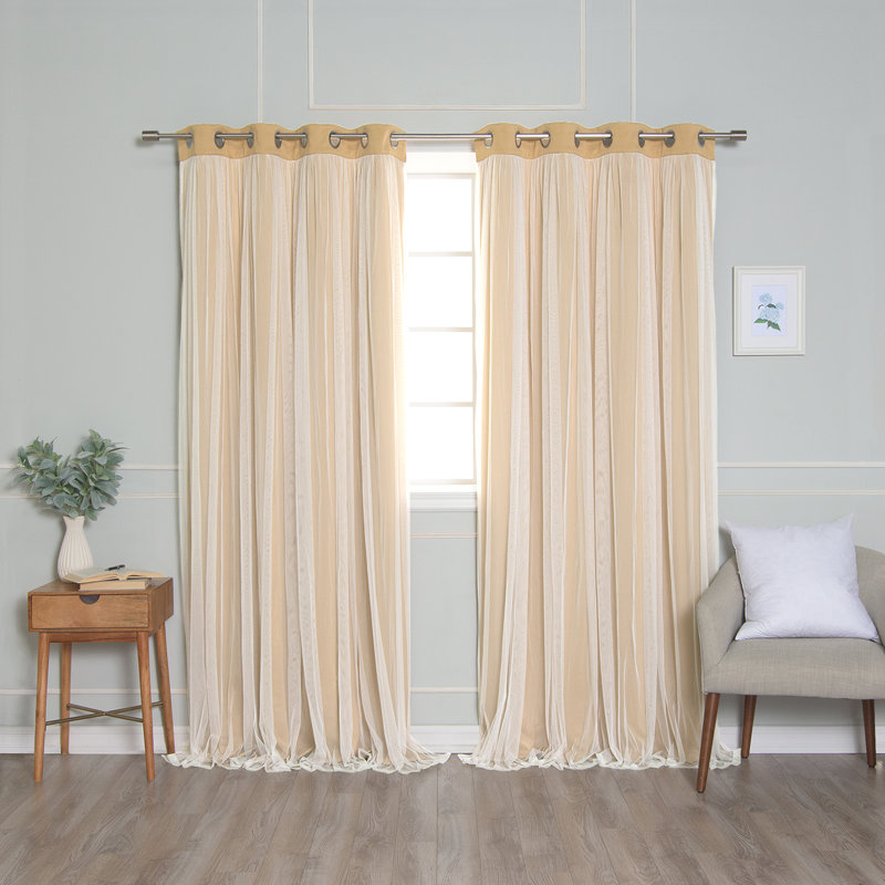 Croyden Blackout Single Curtain Panel, Wheat