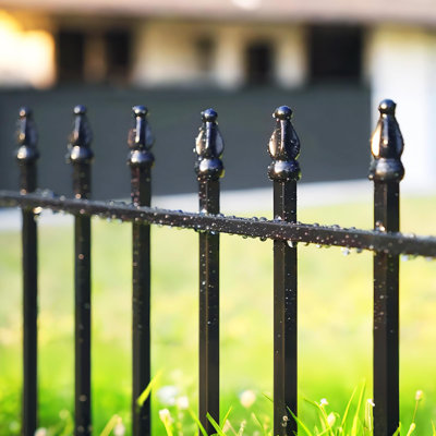 36" H x 28" W Metal Decorative Garden Fence, 5 Panels, 11.6 ft Total Length, Folding Border Fence for Flower Beds, Yards, Dogs & Animal Barriers