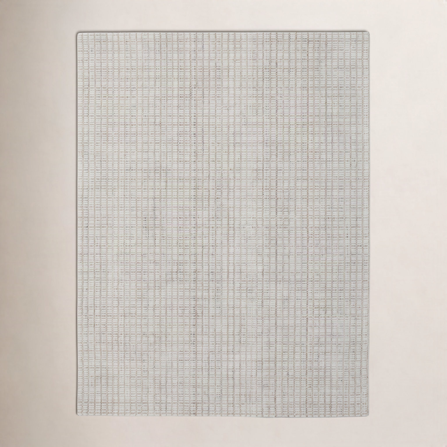 Kalise Hand-Tufted Geometric Wool Rug, Beige, Rectangle 3' x 5'