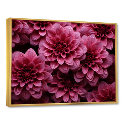 «Pink Chrysanthemums Gardens Collage IV - Chrysanthemums», art mural