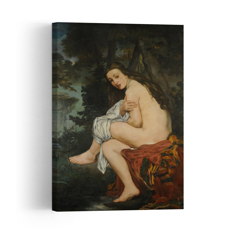 La Nymphe Surprise, 1861, Impressionnisme abstrait contemporain, Nature forestière, Affiche murale, H 60 po x l 40 po