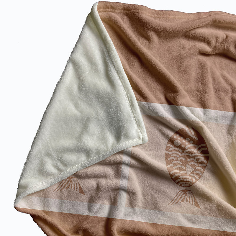 Couverture polaire Fish Chips, L 50 po x L 60 po, Mauve