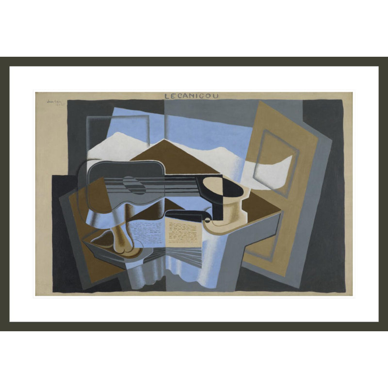 Le Canigou par Juan Gris - estampe numérique encadrée, H 29,31 po x l 41,5 po