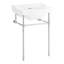 24" Cierra 31" Tall Porcelain Rectangular Console Bathroom Sink with Overflow-1632834324