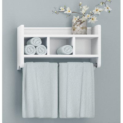 Accent Shelf with Towel Bar