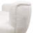 Simone Curved Sofa In White Faux Sheepskin Fabric