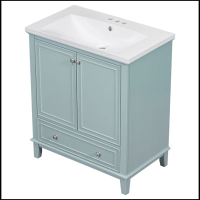 Duy 30'' Free Standing Single Bathroom Vanity with Top -  Wildon HomeÂ®, 7715E5CD9CBE457EA6FBEBB2C442E0FC