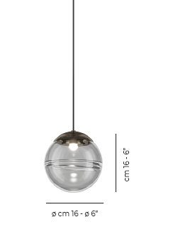 Oro 1 - Light Pendant, Matte Steel, Crystal Transparent, 85" H x 6" W x 6" D