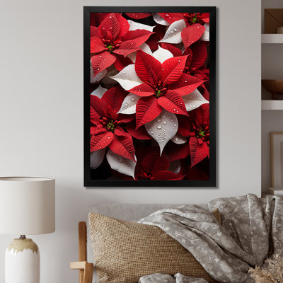 Poinsettias festives - Décoration murale florale et botanique