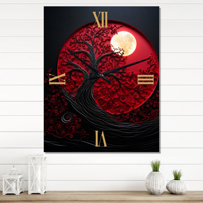 Hazem - Horloge murale lune surdimensionnée