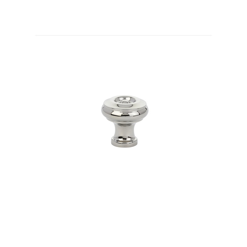 Waverly Oversized 1" Diameter Mushroom Knob, 1" H x 1" W x 1" D, Polished Nickel