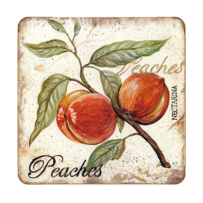 Wood Square 4 Piece Coaster Set