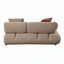 Canapé modulaire confortable en maille avec repose-pieds