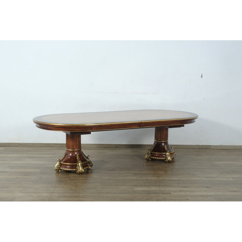 Manfro Extendable Solid Wood Base Dining Table