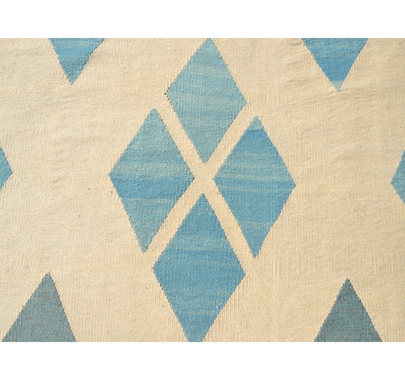 Geometric Area Rug in Beige/Blue
