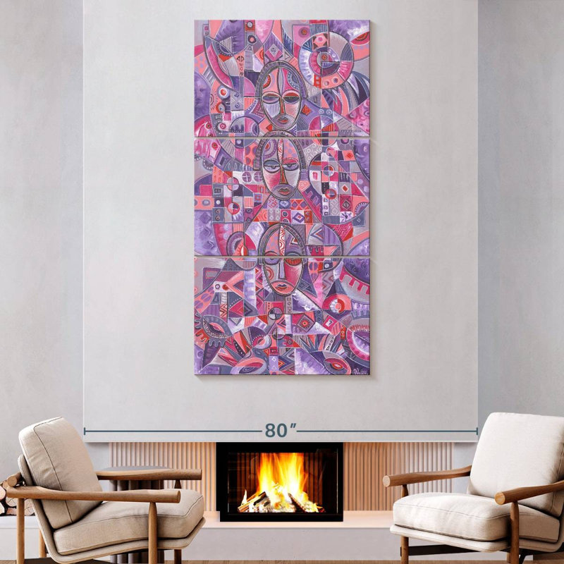 Three On One, 80" H x 39" W