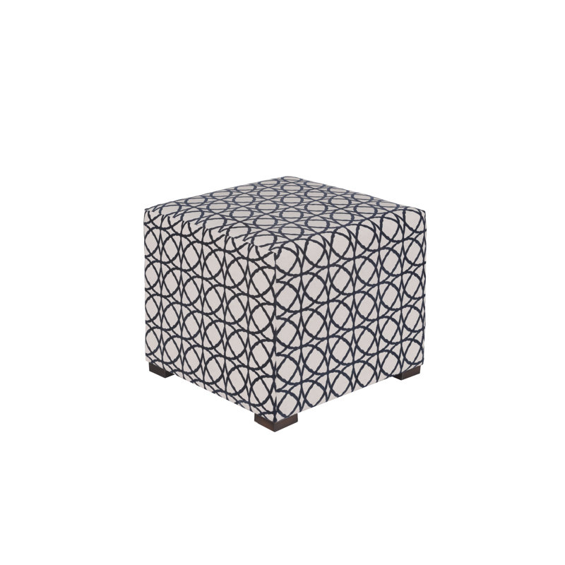 Repose-pieds rembourré Eesha, Polyester blanc
