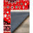 Edith Collection Digital Print Cotton-Polyester Red Moroccan Rug-1715219035