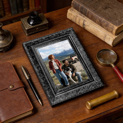 Cadre photo 8 "x 10" noir 1pc pour décor de tablette