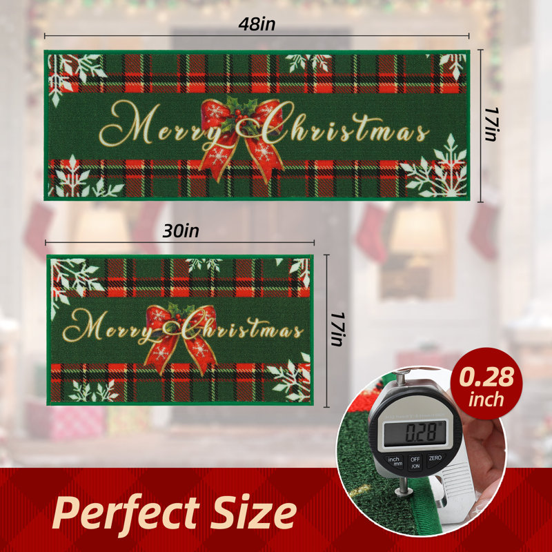 Ensemble de 2 tapis de cuisine de Noël pour tapis de Noël