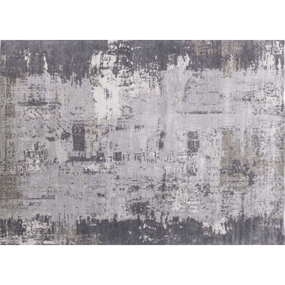 Contemporary One-of-a-Kind Rectangle 9'1" X 12'2" Hand Knotted Area Rug