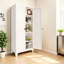 Armoire en acier, portes, étagères réglables, rangement pour documents de bureau de 70,24 po de hauteur, 2 tablettes blanches de couleur rouille