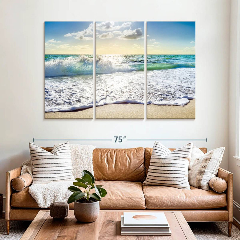 Gillard Rolling Beach Waves South Florida, H 42 po x l 65 po
