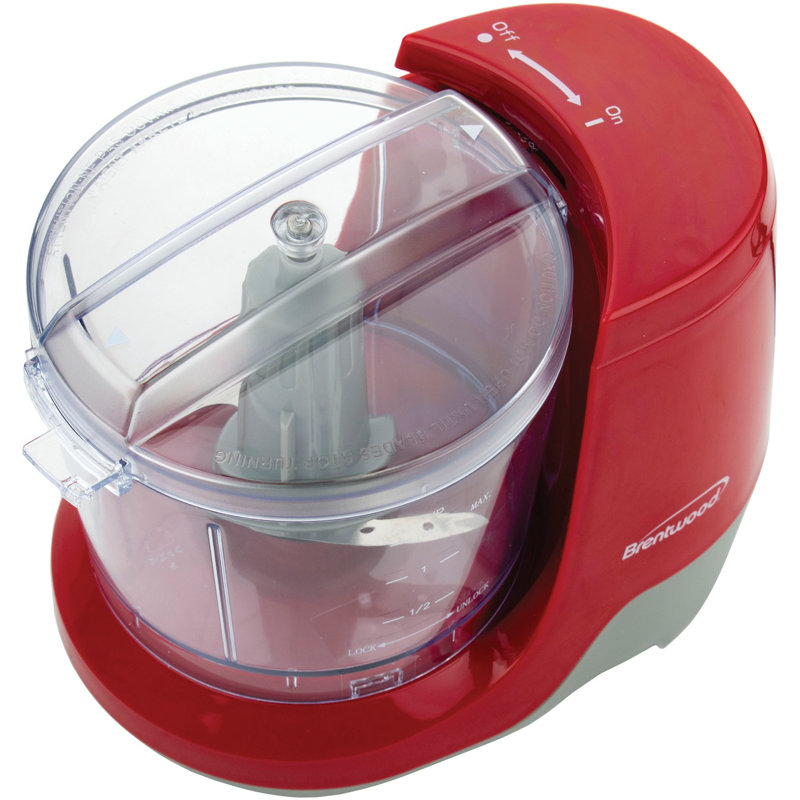 Mini hachoir à nourriture 1,5 tasse Brentwood, Rouge