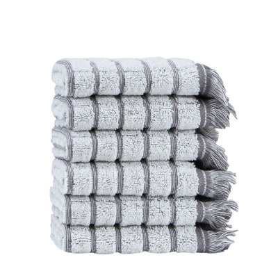 Ensemble de 6 serviettes de bain en coton turque Caledonia