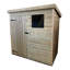 Kaleson 6 ft. W x 4 ft. D Solid Wood Garden Shed