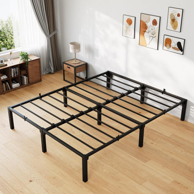 Metal Bed Frame, 16" High Platform Bed Frame, Heavy Duty 800Lbs Capacity, No Box Spring